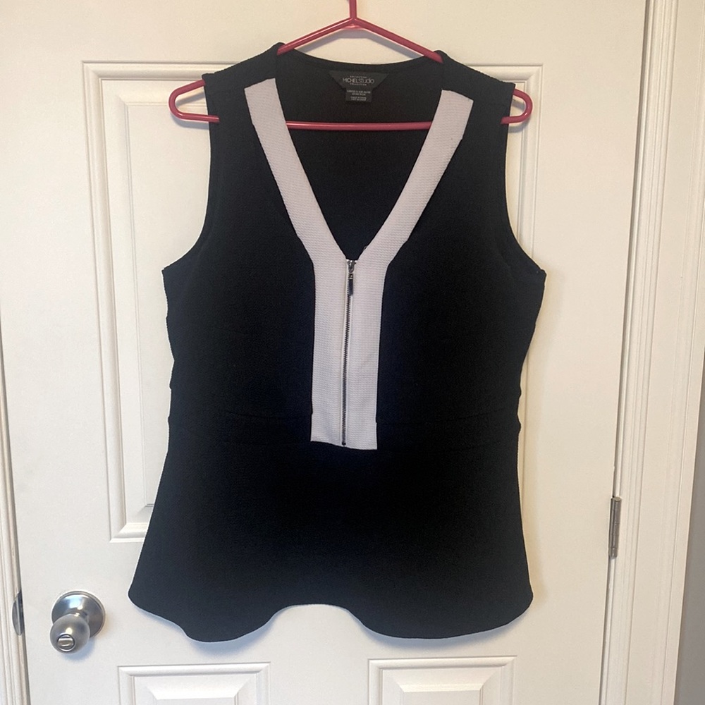 Gorgeous black and white peplum top - Additionelle